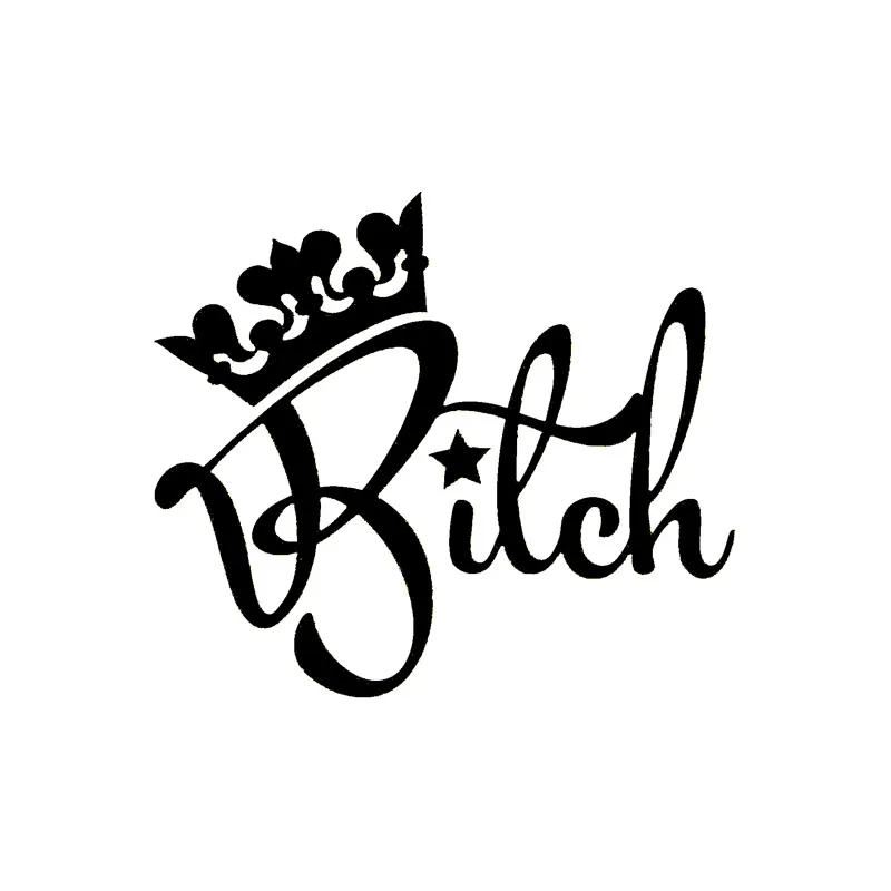 

Car Stickers Fun Queen PVC Car Style Window Stickers with Black/silver Fittings 15.5cm * 13.5cm