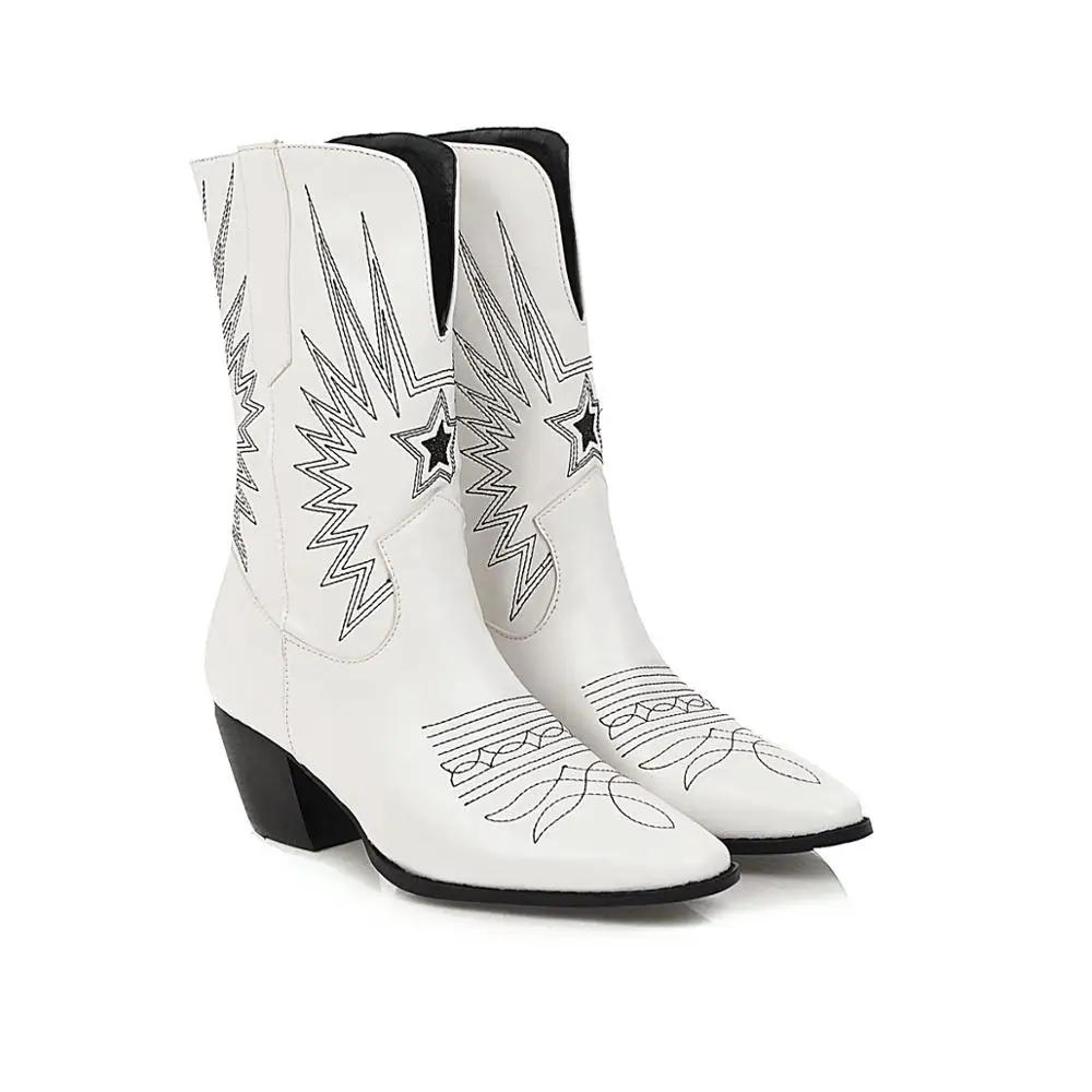 Модные тисненые женские кожаные ботильоны из микрофибры с острым носком