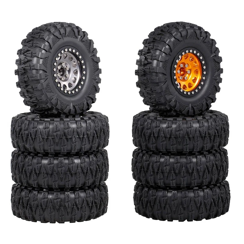 

Комплект Колесных ободов из 8 шт. для радиоуправляемого гусеничного автомобиля 1/10 Traxxas TRX4 TRX6 Axial SCX10 Wraith Parts,4 шт. желтых и 4 шт. титановых