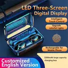 TWS-стереонаушники с зарядным футляром и поддержкой Bluetooth 5,0, 2200 мА  ч