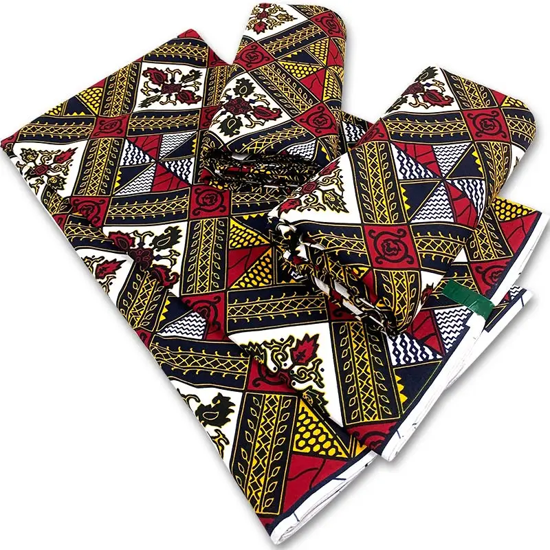 

2021 high quality 6yards of african fabric Original wax 100% cotton wax fabric african prints fabric