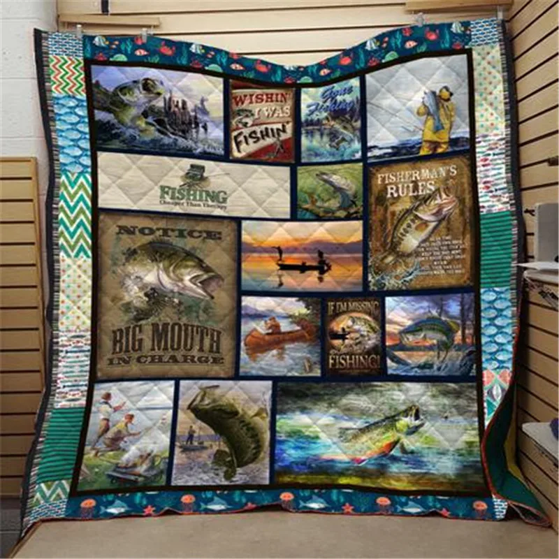 3D цветное цифровое одеяло с принтом рыбы 2019 популярное красивое комфортное
