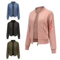 2021 pilot jacket female baseball jacket spring and autumn flight suit long sleeve cotton jacket female