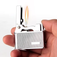 retro kerosene flint lighter metal grinding wheel single flame lighters cigarette cigar accessories mens smoking gadget gift
