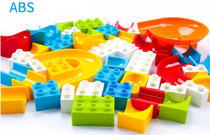 

74-296PCS Big Size Marble Race Run Building Block Funnel Slide Bricks Toys Compatible Block toy For Children