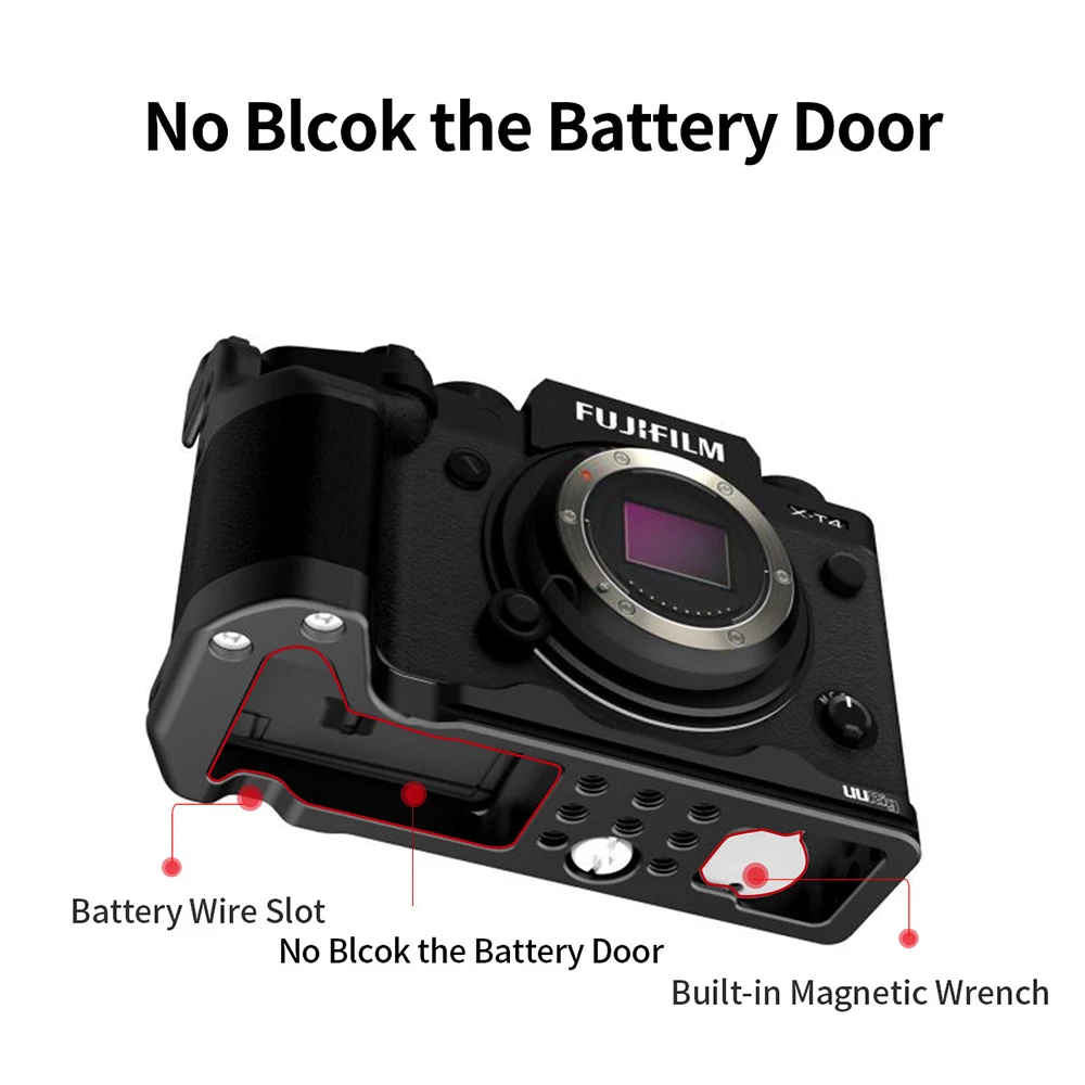 UURig R033 БЫСТРОРАЗЪЕМНАЯ l-образная пластина для Fujifilm X-T4 XT4 удлиненная холодная
