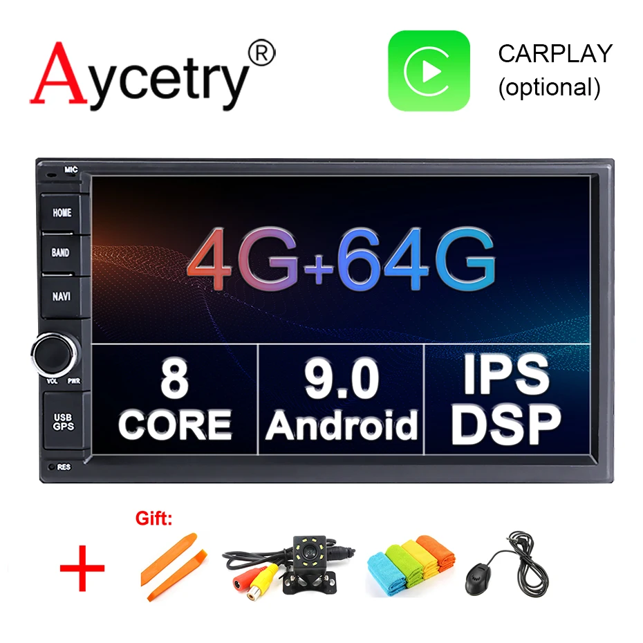 Ips DSP 4G 64G 2 din Android 9,0 автомобильный мультимедийный плеер видео gps навигация головное устройство в тире автомобильный ПК стерео радио без dvd obd2 FM