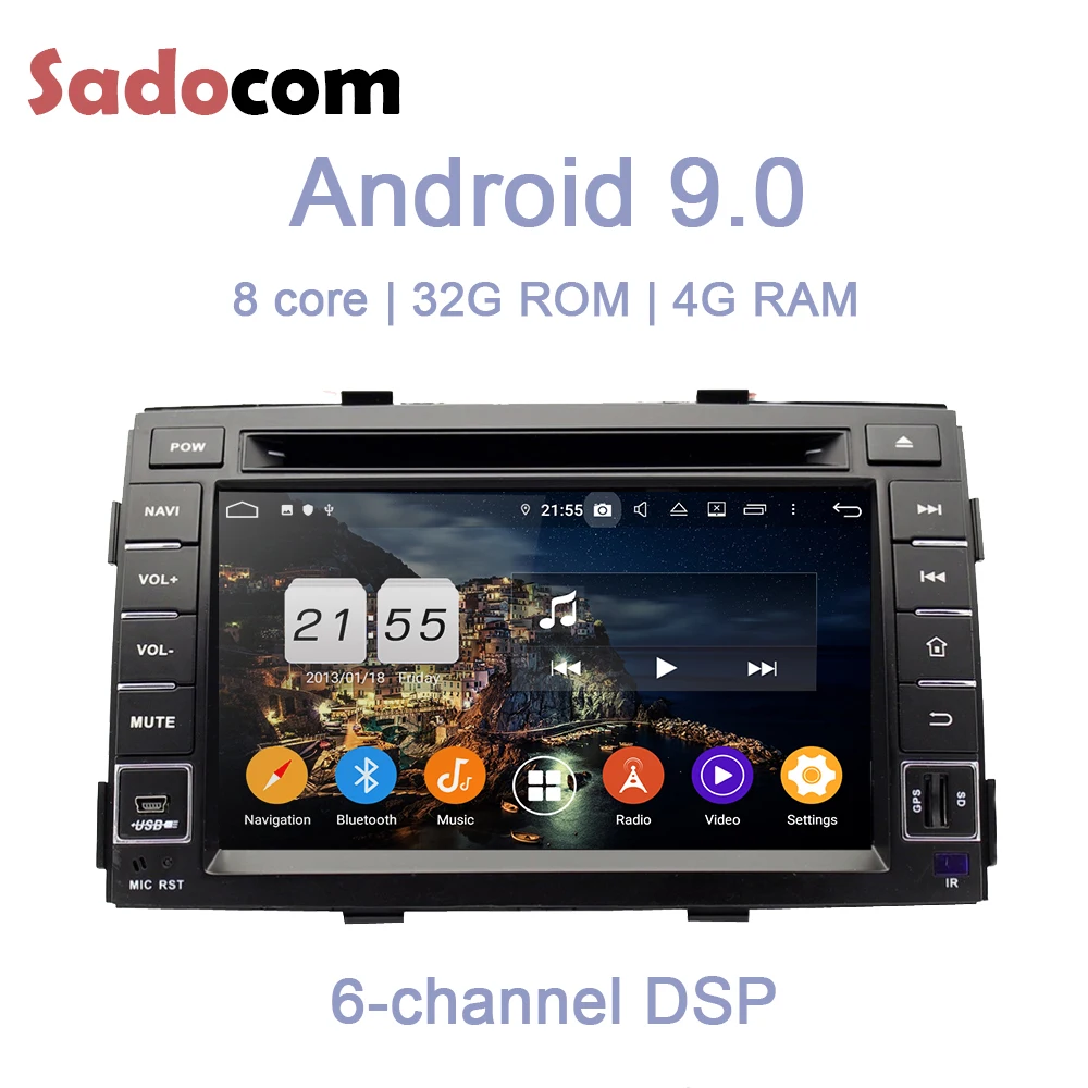DSP TDA7851 HD Android 9 0 8 ядер 32 ГБ + 4 Гб RAM автомобильное радио Wifi GPS ГЛОНАСС карта