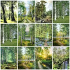 Набор для алмазной вышивки HUACAN, 5d картина с весенним пейзажем, сделай сам, вышивка крестиком, лесное дерево, домашний декор