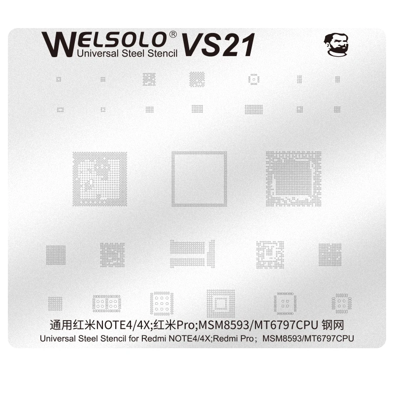 

Mechanic BGA Reballing Stencil Dedicate Kit for Redmi Note4/ Note5 pro /Note4X MSM CPU Planting Tin Repair for Xiaom 8 MAX 2S