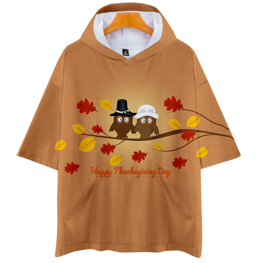 Футболка с 3D принтом на День Благодарения толстовки K Pop Повседневная футболка