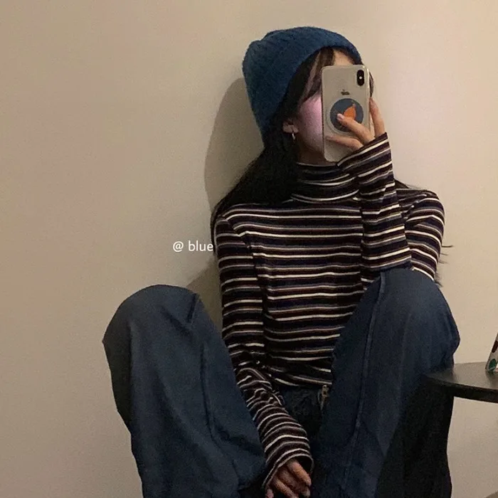 

Новинка Осень 2020 ветрозащитный шерстяной свитер для колледжа Топ с длинным рукавом для женщин Корейский Стиль Ленивый Стиль Джерси