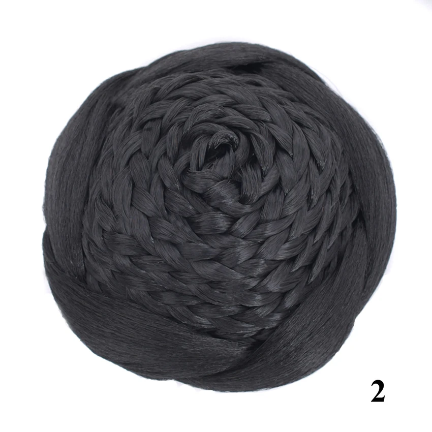 

Gres Synthetic Hair Buns for Women Blonde Fake Hair Braids Femme High Temperature Fiber Girl's Hair Pieces Braided Style