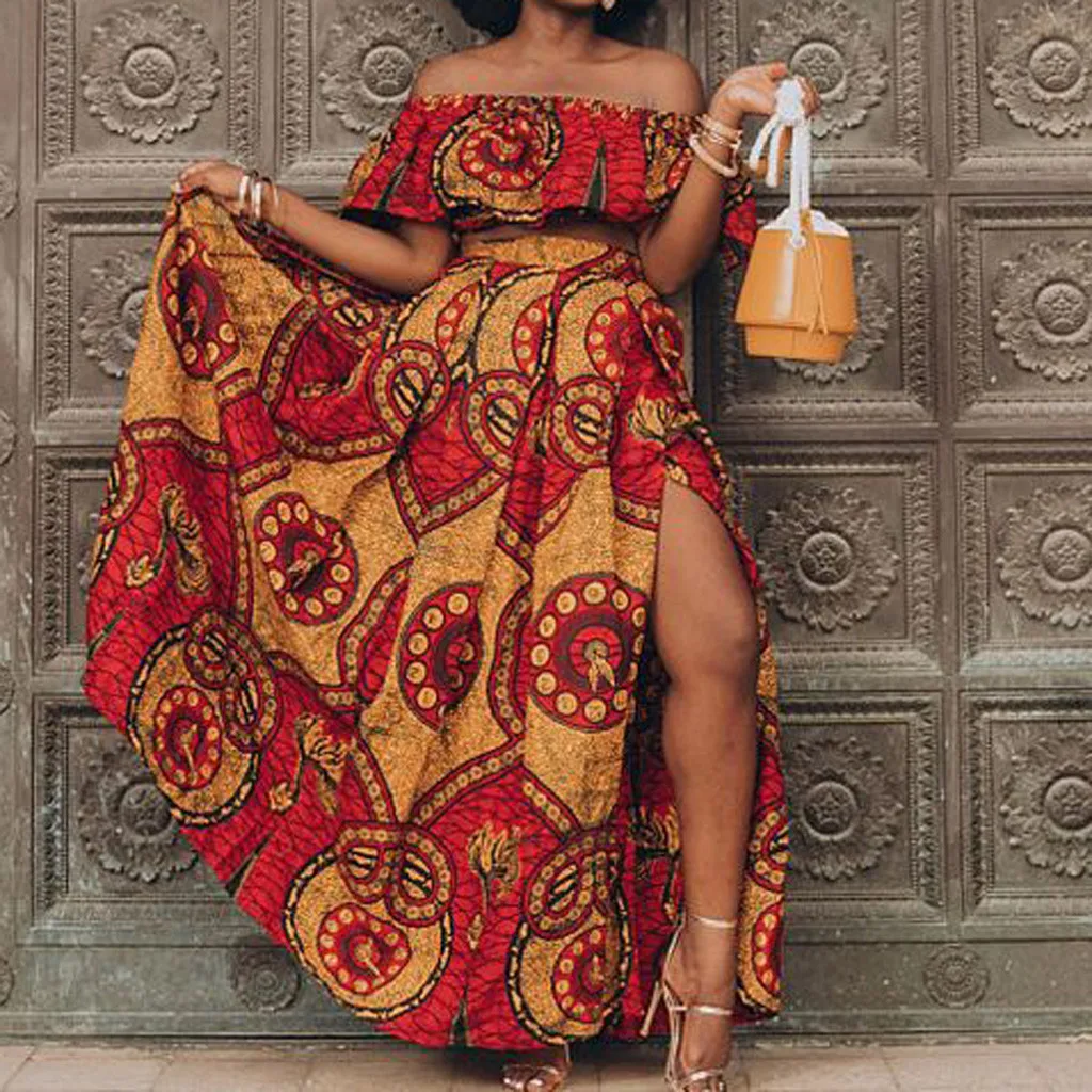 Африканские платья для женщин 2020 африканская печать популярное цветное