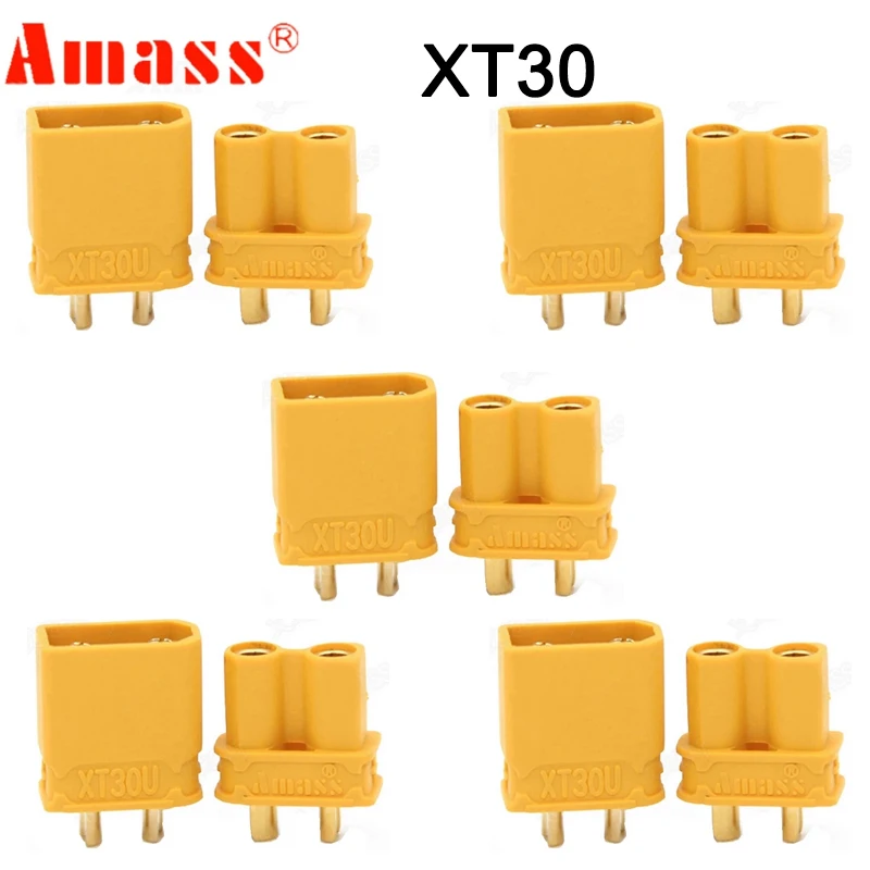 5 пар разъемов Amass XT90S XT90 XT60 XT60H XT30 MR30 MR60 MT30 MT60 XT60I XT60W XT60PW XT30PW T-type PW XT150 AS150 EC5 | Игрушки