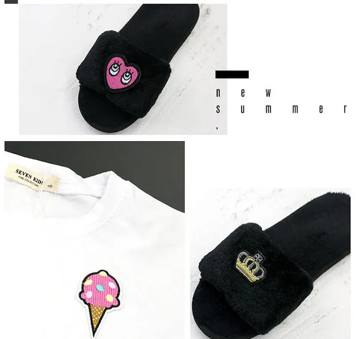 Милые Мультяшные нашивки вышитые наклейки железные на одежду сумки шляпы обувь