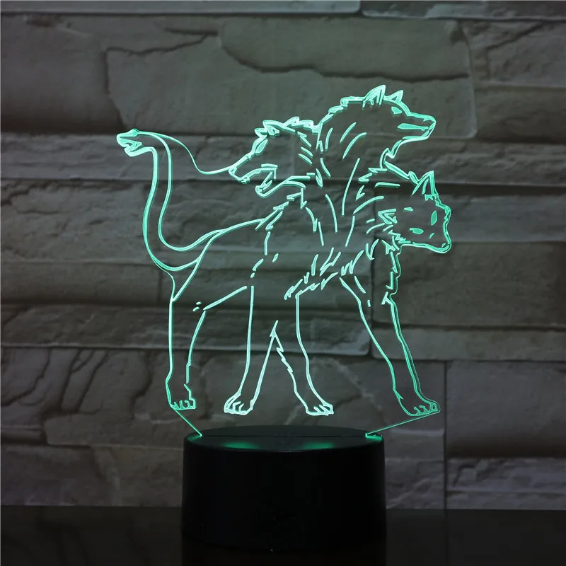 

Creative Wolf 3D LED Lamp Night Light USB LED Illusion Atmosphere Vision Table Lamp for Children Bedroom Decoration Novelty Gift