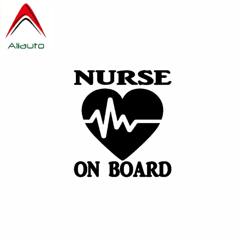 

Aliauto Personality Car Stickers Nurse on Board Motorcycle Vinyl Sunscreen Anti-UV Reflective Decal decoration,14cm*15cm