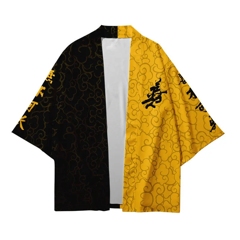 2021 hot sale new product fashion cardigan 3d digital printing good and evil pattern adult traditional kimono | Тематическая одежда