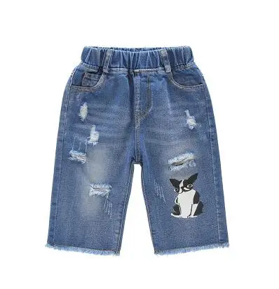 dog shorts Коллекция года, летняя детская одежда шорты для мальчиков повседневные джинсовые шорты для маленьких мальчиков, голубые джинсовые шорты для больших мальчиков - Цвет: dog shorts