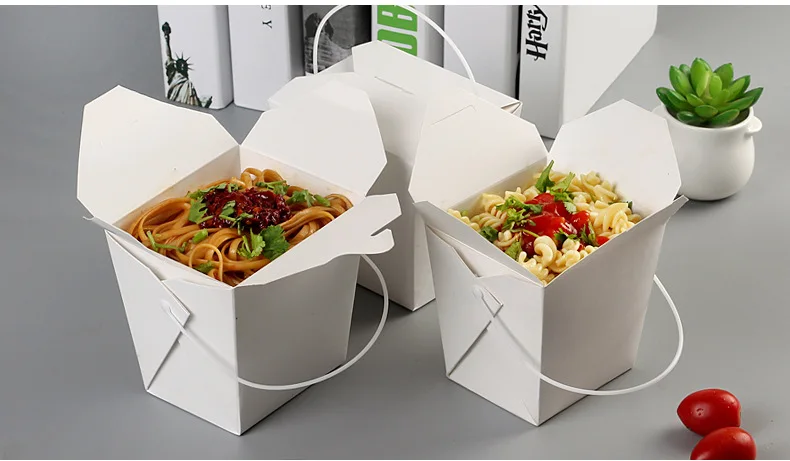 32 унции белая коробка для лапши еды на вынос/емкость бесплатная доставка | Дом и
