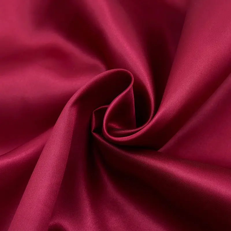 

Set of 2 Super Soft Satin Silk Pillowcase + Organza Protection Pouch-48 x 74cm - wine red