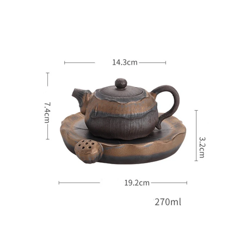 Керамический позолоченный Железный глазурь в японском стиле чайный горшок с