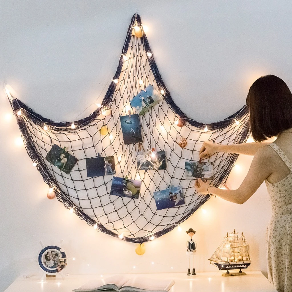 Подвесной дисплей для фотографий настенный Морской Декор тематические сетчатые