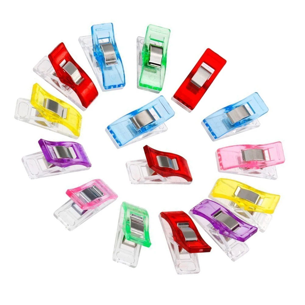 

Plastic Sewing Clip 50Pcs Multipurpose Fixed Clip Clamp DIY Craft Colorful Clip Quilt Binding Clip Plastic Sewing Clips