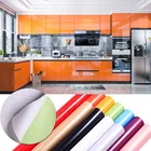 Самоклеящиеся однотонные обои, водонепроницаемые настенные стикеры сделай сам для кухни, детской комнаты, декоративная пленка для книжного шкафа