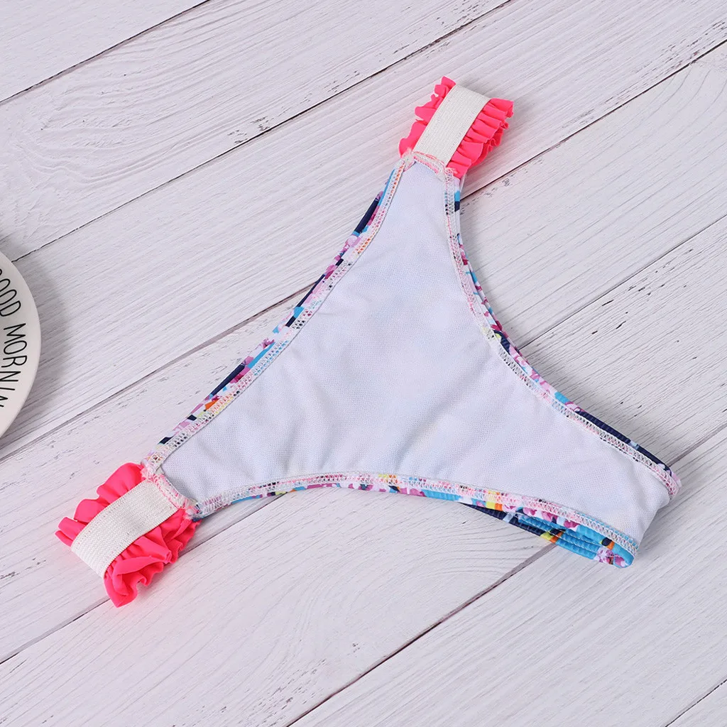 Сексуальное бикини с оборками принт купальник пляжный два предмета танкини пуш