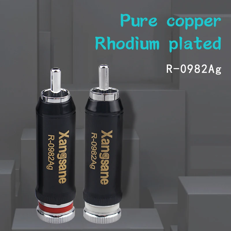 4 шт. самоблокирующиеся аудиосигнальные кабели RCA lotus с позолоченным/родиевым