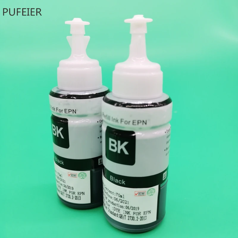 2BK черный пополнения чернил комплект Применение для принтера Epson L120 L132 L210 L222 L300 L355 L350 L362 L366 L550 L555 L566 2BK краситель окраски