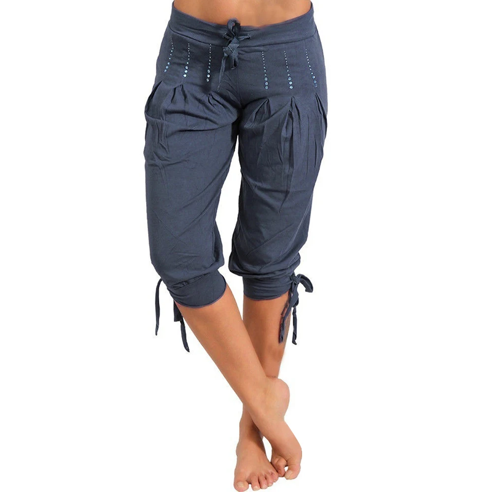 MONERFFINew женские модные хлопковые льняные короткие брюки Женские однотонные