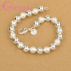 Популярные классические элегантные серебряные бусины 925 пробы браслеты для женщин, красивые свадебные украшения, подарок на день рождения на годовщину