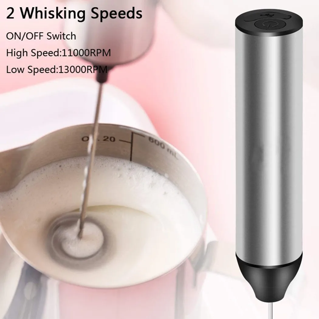 

Mini Electric USB Coffee Blender Handheld Eggbeater Bubble Drink Stir Bar Kitchen Tools Accessories Whisk Gadgets Milk Mixer