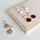 Винтажные серьги-капельки с эмалью красного и зеленого цвета для женщин, ювелирные изделия Для Пирсинга Ушей в Корейском стиле, висячие серьги в подарок