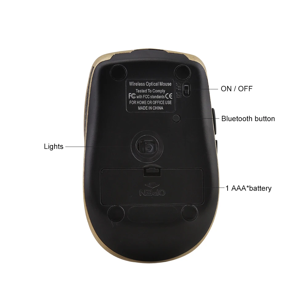 Беспроводная оптическая игровая Bluetooth мышь 1600 DPI|Мыши| |