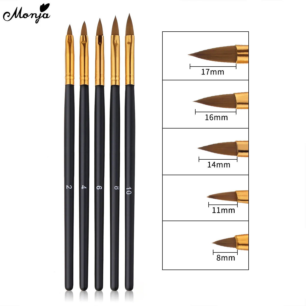 Monja 5 шт./компл. для дизайна ногтей акриловая жидкая пудра УФ лак наращивания геля