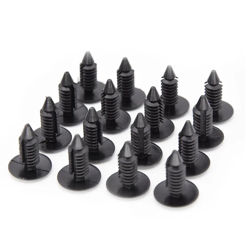

50PCS 6MM Plastic Rivets Fastener Push Clip Black Auto Vehicle Door Trim Panel Retainer Fastener Clips White Blue for Car