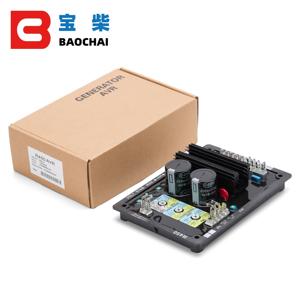 Автоматический регулятор напряжения AVR R450 бесщеточный 3 фазный стабилизатор для