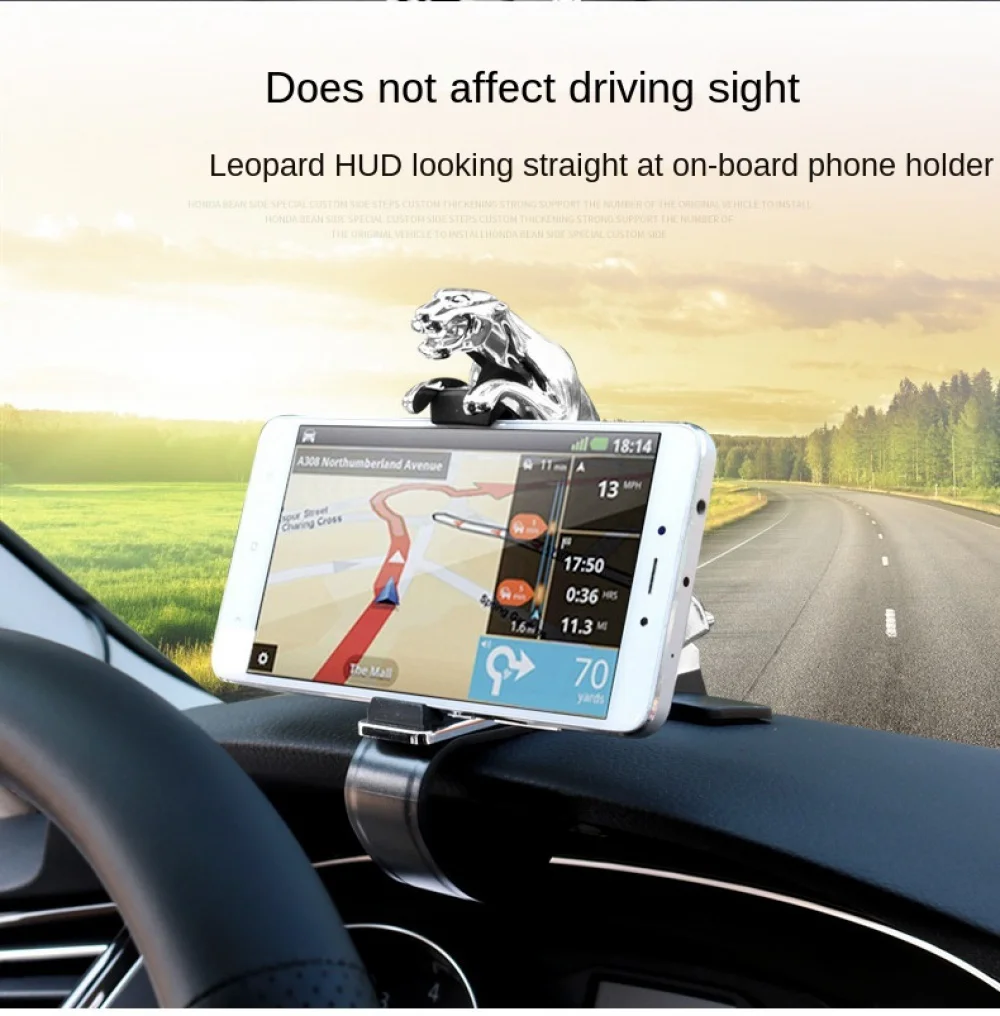 

Multifunctional Car Dashboard Phone Holder HUD Mobile Cellphone Clip Suporte Celular Cute Animal Shape Interior Decorations