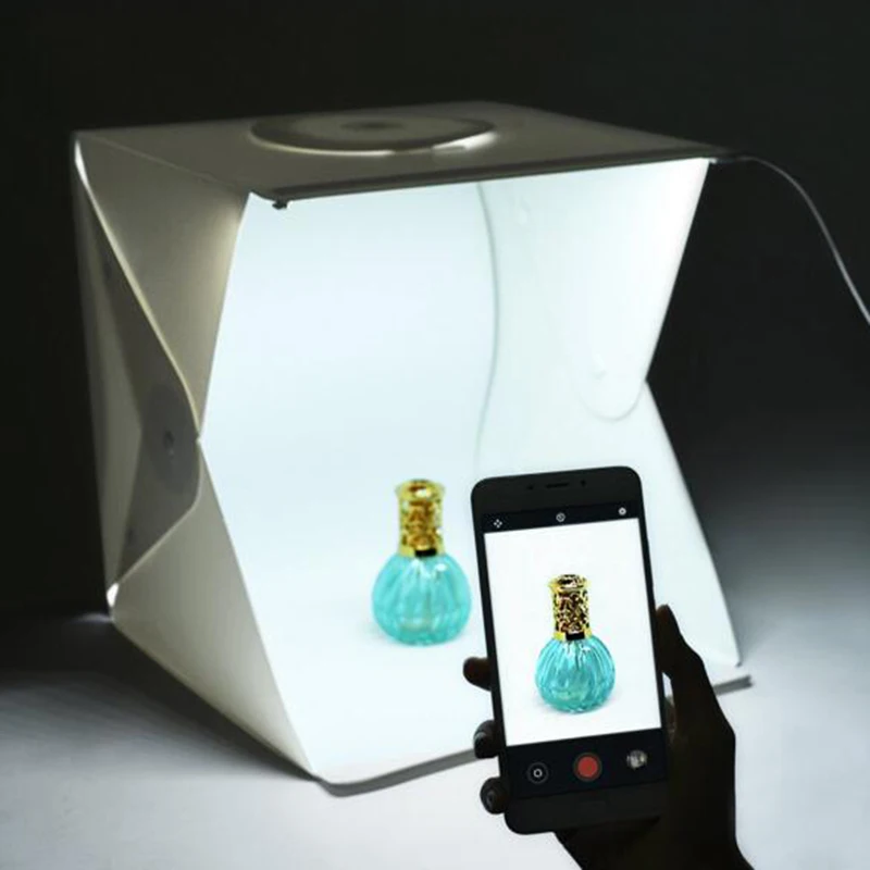 23 см мини складной светодиодный фотобокс для студии Фотография Видео Настольный