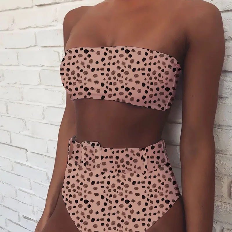 

Mindstream High Waist Bikini Sexy Two Piece Quick-Dry Swimsuit Breathable Anti-Pilling Anti-Wrinkle Swimwear Women Anti-Shrink