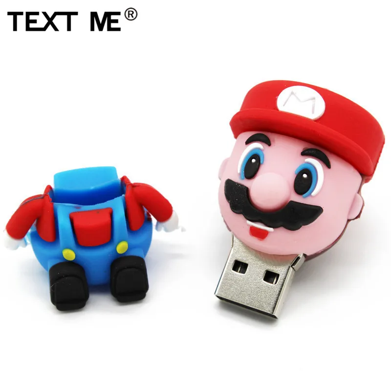 Напиши мне мультфильм с рисунком Супер Марио, usb флэш-накопитель usb 2,0 4 GB/8 GB/16 GB/32 GB/64 Гб флешка, подарок U