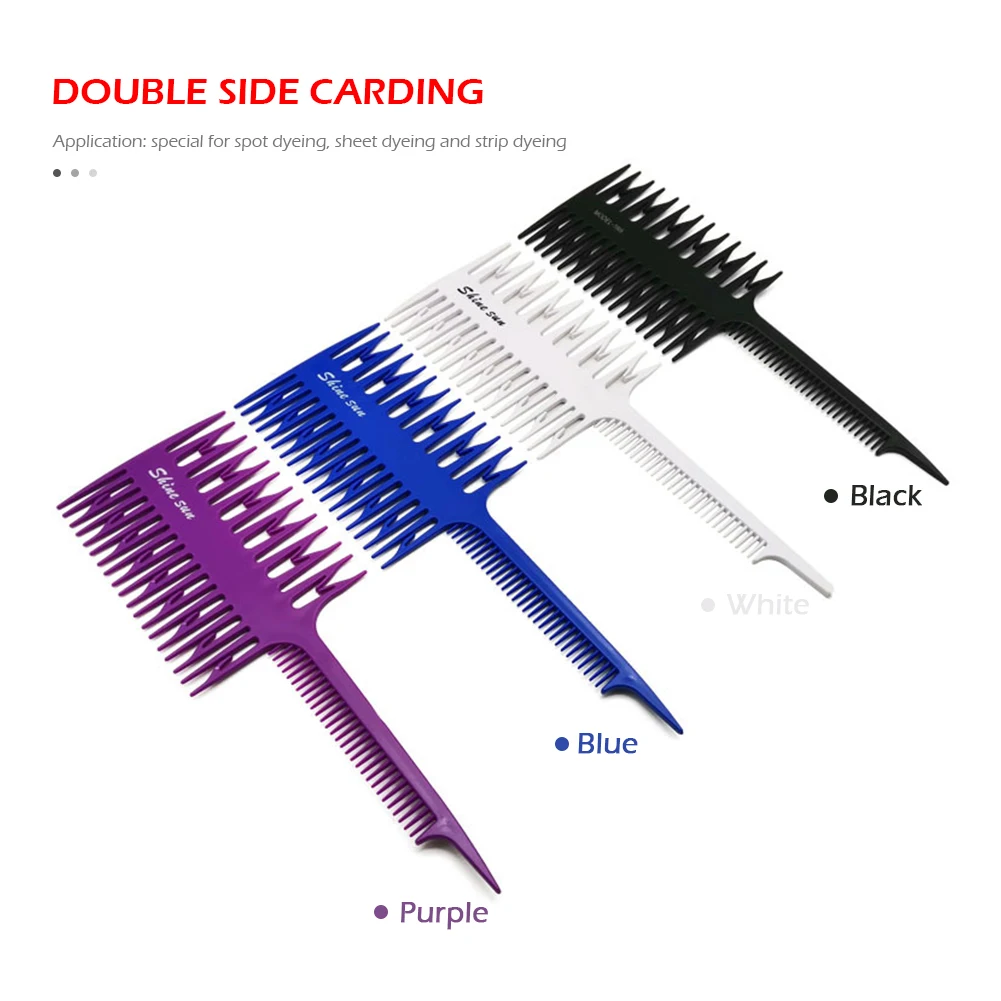 

Pointed Tail Hair Dyeing Comb Coloring Comb Wide Tooth Comb Fish Bone Hair Brush Hair Styling Barber Tool Salon Accessaries