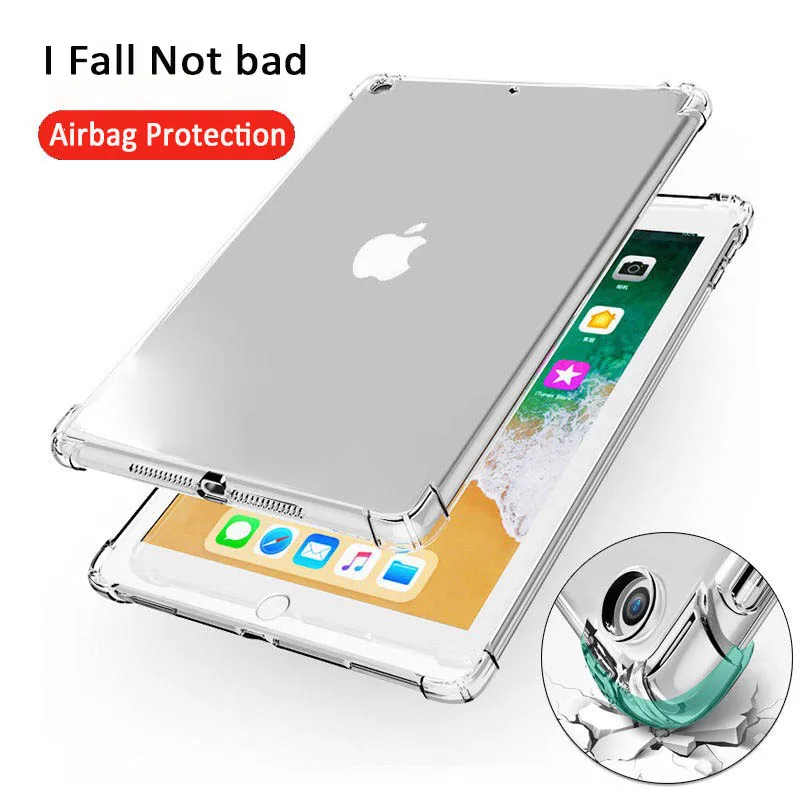 Чехол s для нового iPad Air 3 2 9,7 /9 противоударный мягкий прозрачный силиконовый чехол из мягкого ТПУ Тонкий чехол для iPad10.5 чехол Mini5 на возраст 2, 3, 4