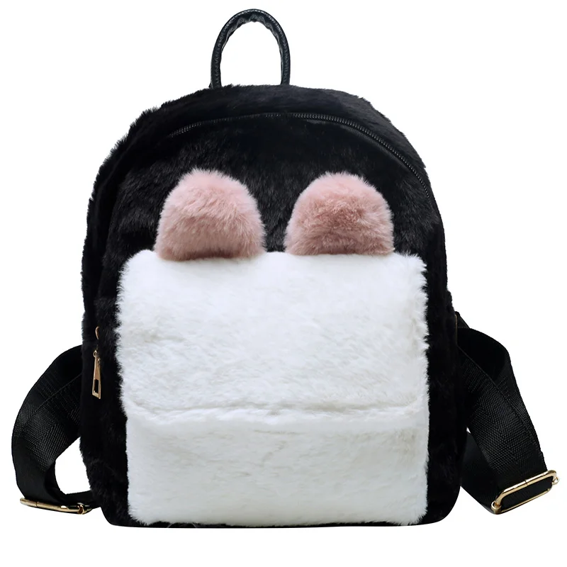 Fluffy Bags Plush Women Backpack Faux Fur Shoulders Bags Cute Furry Women Bag New Winter Bags For Women 2020 Mini Girl Backpacks