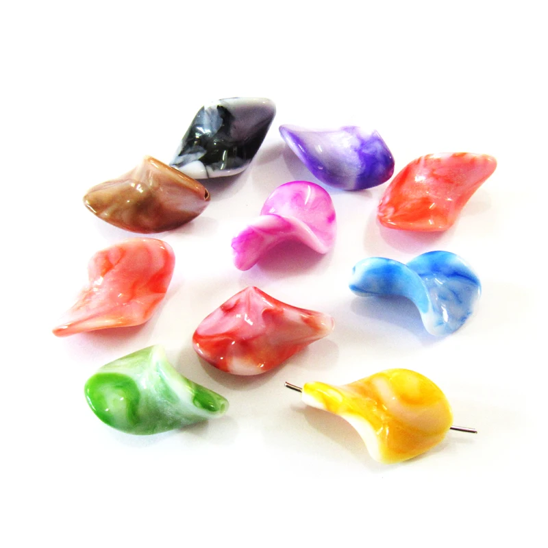 (Выберите первый размер) Новые ассиметричные двухцветные крупные бусины для