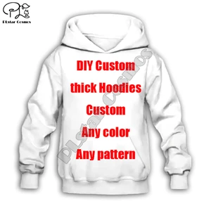 DIY Custom autumn thick velet Child Kid Baby toddler boys clothing 3D Hoodie cartoon print Sweatshirt/zipper jacket/tshirt girl